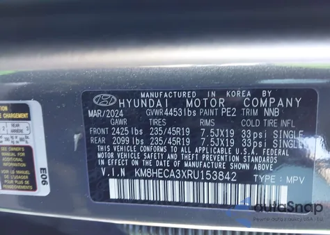 2024 Hyundai Kona Limited from USA, damaged, VIN KM8HECA3XRU153842